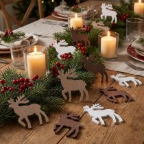 Artikel Streudeko Weihnachten Rentier Weihnachtsdeko Holz 48 St