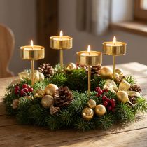 Artikel Teelichthalter zum Stecken Gold Teelichthalter Advent Ø4cm 8 St