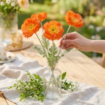 Artikel Künstliche Mohnblumen Sommerblumen Orange Ø7cm L78cm 3St