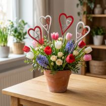Artikel Blumenstecker Muttertag Dekostecker Herz 5cm 12St