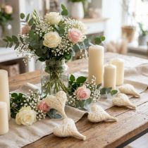 Artikel Sisalherz Creme 5cm 24 St
