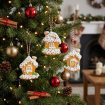 Artikel Knusperhäuschen Christbaumschmuck Lebkuchenhäuschen H9cm 3 St