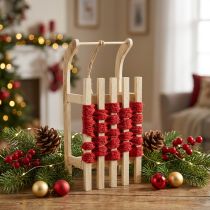 Artikel Deko Schlitten Holz Weihnachtsschlitten L30×B14,5×H9,5cm