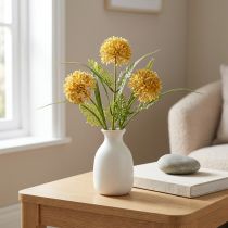 Artikel Kunstblumen Gelb Allium Deko Zierlauch 34cm 3 St im Bund