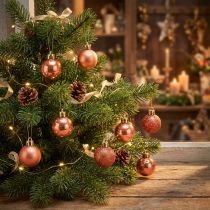 Artikel Mini Weihnachtsbaumkugeln Orange Bruchfest Ø3cm 14St