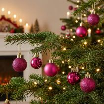 Artikel Mini Christbaumkugeln Pink Bruchfest Ø3cm H3,5cm 14 St