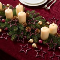 Artikel Deko Stern Berry Glitter Tischdeko Weihnachten 4,5cm 120 St