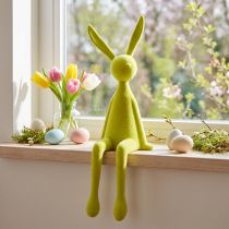 Artikel Kantenhocker Osterhase Hase sitzend beflockt Gelbgrün 56cm