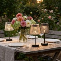Artikel Solar Tischlampen LED Klar Braun H25cm 3St