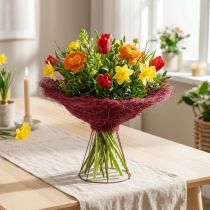 Artikel Straußmanschette florales Zubehör für kreative Blumenkreationen 20cm 8St