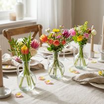 Artikel Mini Vase Wasserkrug mit Henkel für den Esstisch zuhause dekorativ und funktional 12cm 6St