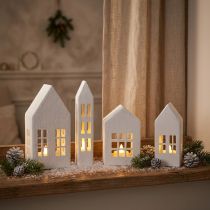 Artikel Mini Häuser für Inneneinrichtung und Ambiente sehr dekorativ zeitloses Design für Zuhause 14cm 4St