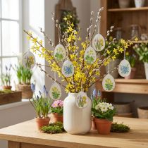 Artikel Ostereier mit Frühlingsblumen ideal für Osterstrauß oder Fenster 8cm 8 St