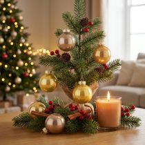 Artikel Mini Christbaumkugel Set glänzend Kugeln zum Aufhängen 3cm 22St