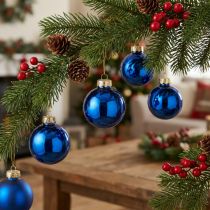 Artikel Mini Weihnachtskugel Set Glas Dekoration für Tannenzweige 3cm 22St
