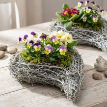 Artikel Deko Pflanzherz Rebe Weiß, Kreative Pflanzidee für Zuhause & Geschenk, Kunststofffolie, 4er Set 15cm x 23cm x 5cm