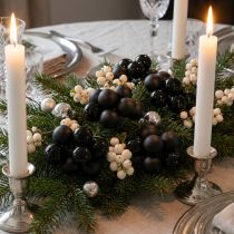 Artikel Mini Weihnachtskugeln am Draht Schwarz Glas Ø25mm 140 St