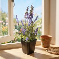Artikel Künstlicher Lavendel im Topf Blühende Kunstpflanzen 25cm