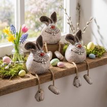 Artikel Hase Keramik Deko Kaninchen Kantenhocker 6,5×7×9,5cm 3 St