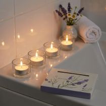 Artikel Duftkerzen Lavendel Kamille Teelichter Weiß Ø3,5cm 12 St