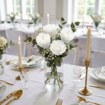 Artikel Konservierte Rosen Medium Ø4-4,5cm Weiß 8 St
