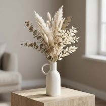 Artikel Keramikvase Weiß für Trockendeko Vase mit Henkel Ø9cm H21cm