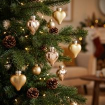 Artikel Weihnachtsdeko Christbaumschmuck Goldene Herzen 3cm 24 St