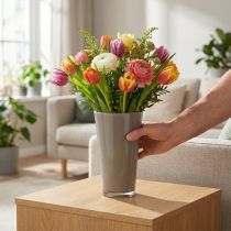 Artikel Vase „Fizzy“ Ø13,5cm H20cm Platingrau 1 St