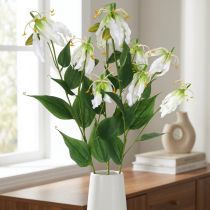 Artikel Künstliche Lilie, Blumendeko, Kunstpflanze, Seidenblume Weiß L82cm 3St