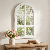 Artikel Holzdeko Shabby Chic Deko Fenster Rahmen Holz Weiß 29,5×48cm