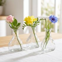Artikel Mini Vase aus Glas für moderne Tischdekoration und stilvolle Akzente setzen 11cm 6St