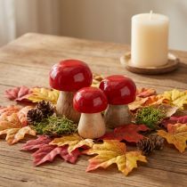 Artikel Deko Pilze Rot lackiert Holzpilze Champignons H5cm Ø4cm 6 St