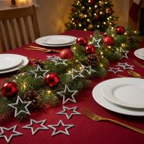 Artikel Deko Sterne Silber Glitter Weihnachtssterne 4,5cm 120 St