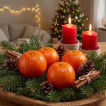 Artikel Realistisch Künstliche Orange Deko Obst Citrus Reticulata Ø8cm 4er-Set – Perfekt für Sommer- und Weihnachtsdeko