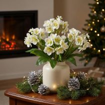 Artikel Christrosen Weiß Künstliche Blumen als Strauß 18 Blüten 60cm