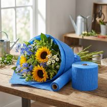 Artikel Blumenkrepp Blau B10cm Grammatur 128g/qm L250cm 2 St