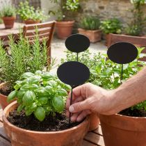 Artikel Pflanzetiketten Beetstecker Holz Schwarz 19cm 12St - Gartenstecker Kräuterstecker
