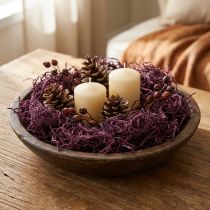 Artikel Maulbeerbaumwatte in Aubergine, Natur-Dekorationsmaterial, Flexibel & Vielseitig, 150g