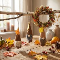 Artikel Zapfenwichtel Anhänger Wichtel Deko Herbstwichtel H10cm 6 St