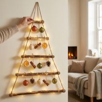 Artikel Wanddeko Holz Boho Weihnachtsdeko geflammt 75×105cm