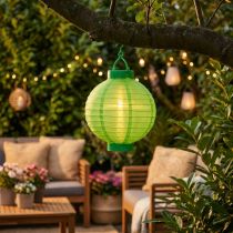 Artikel Lampion LED mit Solar 20cm Grün