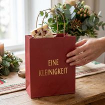 Artikel Geschenktüten „Eine Kleinigkeit“ Rot Papiertüten 16×8cm 6 St