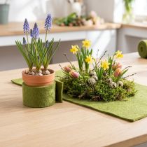 Artikel Filzband Grün Wollband Moosgrün B7/15cm L1m/1m 2er-Set