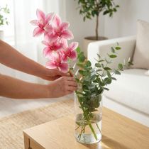 Artikel Cymbidium Orchidee künstlich 5 Blüten Rosa 65cm