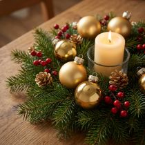 Artikel Mini Weihnachtskugeln Glas in Gold Matt Glanz Ø3cm 22 St