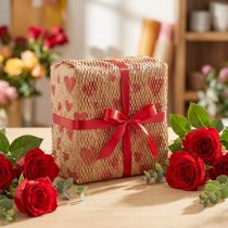 Artikel Nachhaltiges Geschenkpapier Wabenpapier Herzen Design für besondere Anlässe 25Meter