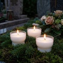 Artikel Votivkerzen Opferlichter in Weiß mit Schale Ø4,3cm 25 St