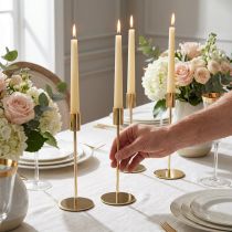 Artikel Stabkerzenhalter Gold Metall Kerzenhalter modern 21,5cm 4 St