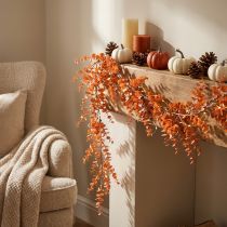 Artikel Eukalyptus künstlich Hänger Herbst Eucalyptus Orange 150cm