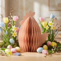 Artikel Wabenfigur Ostern Deko Huhn Orange 28,5×15,5×30cm
